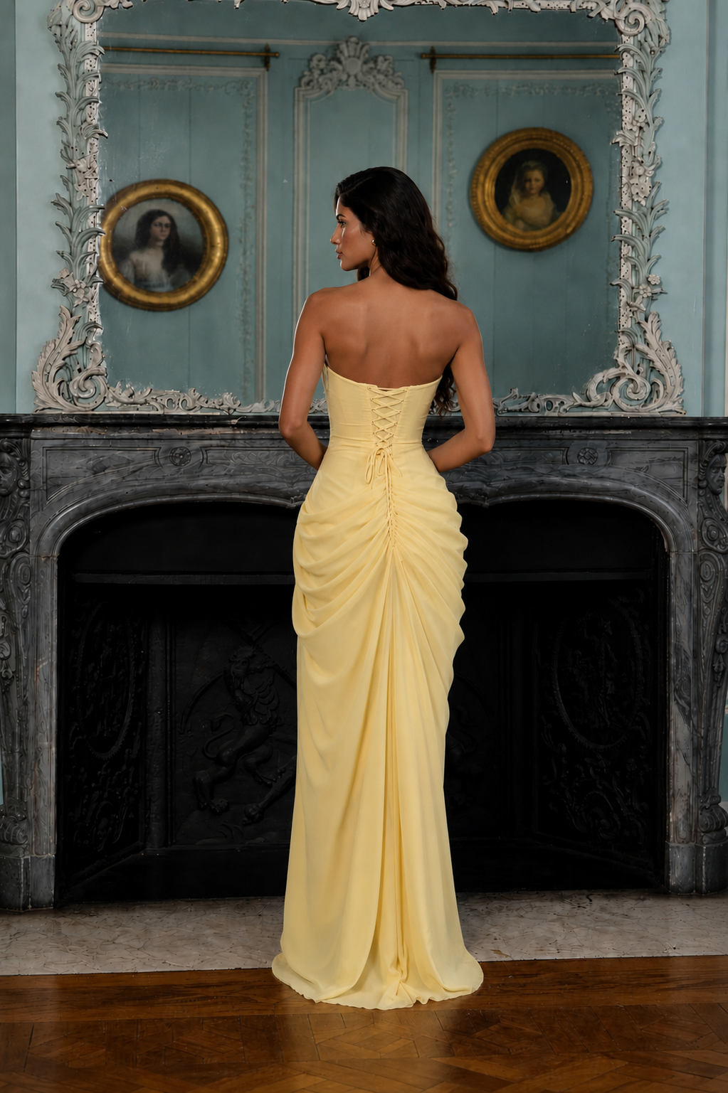 Élan Luxe Strapless Dress